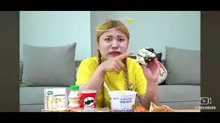 Convenience Store Mukbang Spicy Noodle Triangle Kimbap Kielbasa Sausage Sandwich HIU English