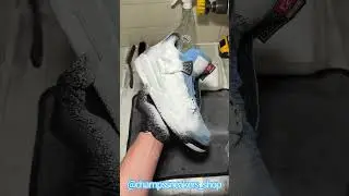 Jordan 4 University Blue Cleaning #foryou #jordan4 #nike #sneakers #shoes  #champssneakers