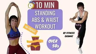 10 MIN STANDING ABS & WAIST WORKOUT – Easy No Jumping Exercises (no equipment)