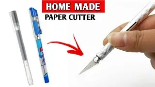 How to make cutter | how to make paper cutter at home | how to make pen knife at home |