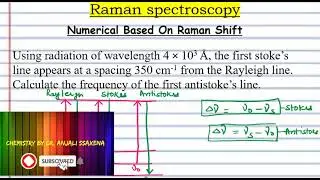 Numerical of Raman Spectroscopy | Raman Shift Formula | Numerical Problem in Raman Spectroscopy -1