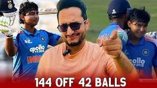 144 off 42 balls. 11 fours and 15 sixes. Vaibhav Sooryavanshi is RIDICULOUS! 🤯