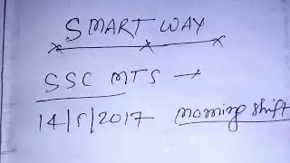 SSC MTS Shift 1 reasoning question with solutions ..14/05/2017