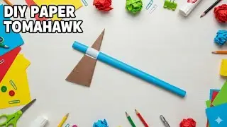 🔥 DIY Paper Tomahawk 🪓 | Easy Paper Craft Weapon | Step by Step
