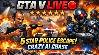 GTA V LIVE 🔴 5 STAR POLICE ESCAPE 😱 part-2 #shortfeed