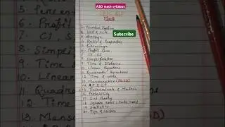 #OPSC ASO #math syllabus #ASO 2025