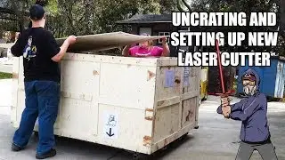 Uncrating  Bescutter AKA Rose Graphix 150 Watt CO2 laser and first cuts.