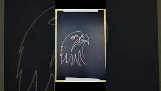 Practice drawing an eagle's head with one continuous line