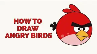 How to draw Angry birds red | Angry bird drawing | Angry bird drawing easy|drawing angry birds easy