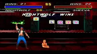 Mortal Kombat Legacy Collection Mortal Kombat 3 SNES Version Nightwolf Babality