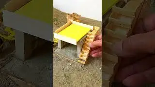 Satisfying Mini Concrete Stairs Build 🧱✨