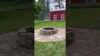 DIY Rock Fire Pit #firepit #diyprojects #diylandscaping