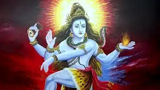 Om Namah Shibay acrylic speed painting of lord shiva