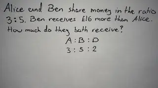 Sharing in a ratio when the difference is known | GCSE Maths