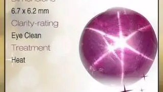 Sharp Star Ruby, Fuscia Red Color, Unheated Ceylon Ruby Gemstone, Round Cut Star, 2.07 carats - afri