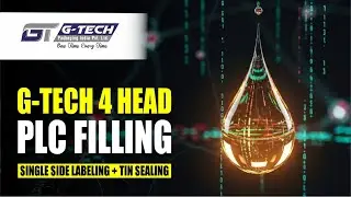G-TECH 4 Head PLC Filling Machine | High-Speed Precision Filling with Labeling & Tin Sealing | Oils