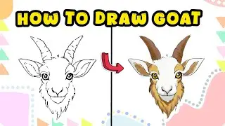 How to Draw a Goat &ndash; Step-by-Step Animal Drawing with Markers