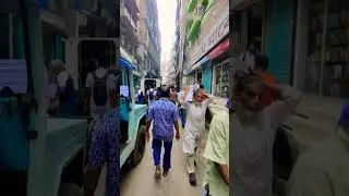 Dhaka City Traffic Jam Walking By Puran Dhaka Road #shorts #traffic #jam #trafficjam #dhakacity