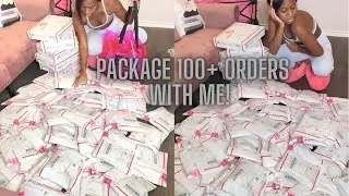 PACKAGE 100+ ORDERS WITH ME!|DAY IN THE LIFE OF AN ENTREPRENEUR