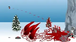 Yeti Sports Bloody Pingu Throw Flash Game