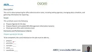 National Occupational Standards (NOS) - Description