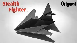 How to Make a cool origami stealth fighter with Paper | Origami stealth fighter.