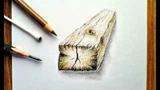 Zeichne einen alten Holzbalken #Zeichnenidee