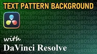 How to create a Text Pattern Background - DaVinci Resolve Tutorial