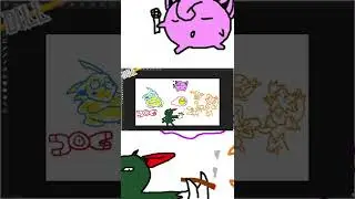 Sketching All The Pokemon (w/ CRANTIME & ArtistObscure) #Shorts