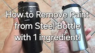 How to Remove Paint from Steel Water Bottle Tumbler with 1 item EASY DIY Hack Yeti Hydroflask