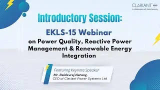 Webinar: PQ, Reactive Power Management, Induction of Renewable Energy in the Grid - Introduction.