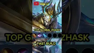 Zhask Gold Lane Dominator Build! 👑 Out-farm the enemy MM with Turret! #shorts #mlbb #zhasktopglobal