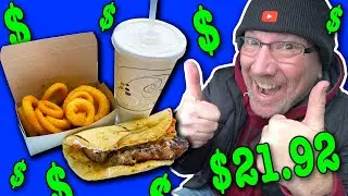 Pork Souvlaki, Onion Rings & Vanilla Shake at Johnny Burger 🍔