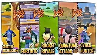 Cyber Hunter vs Fortnite vs Creative Destruction vs Rocket Royale vs Quantum Attack - Comparison