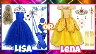 lisa or lena 😍 💕| Princess Accessories 👗|Ep 325 #cute #fypシ #trending #lisaorlena