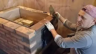 Установка топочной дверцы в Голландке печи