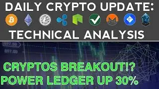 CRYPTOS BREAKOUT!? POWER LEDGER UP 30% (11/19/17) Daily Crypto Update + Technical Analysis