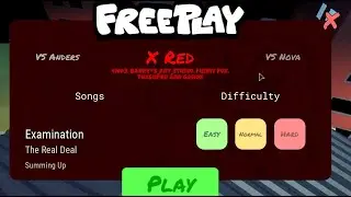 Roblox Even More FNF 2 All Song X RED/(Music:Examination,The Real Deal Summing Up) Gameplay