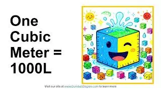 How many liters are in one cubic meter of water?