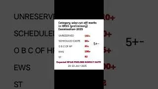 HPAS PRELIMS 2025 RESULT DATE | HPAS PRELIMS CUT OFF | HPAS PRELIMS 2025 CUT OFF #hppsc #hpexams #yt