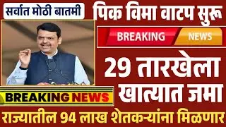 लवकरच शेतकऱ्यांच्या खात्यात पिक विमा वितरण होणार | हेक्टरी 52 हजार Pik Vima Yadi Pikvima List 2025