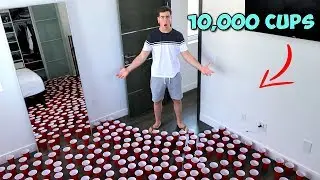 I Placed 10,000 Cups In My Bestfriend's Room!