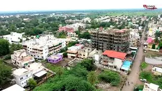 Daund city drone view