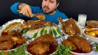 RF Eating Roast Tras alien ASMR Eating Mutton Curry Spicy Eggs Carry Msala Rice Extra Gravy 