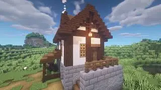 Minecraft  Medieval Starter House | Technoblade's house tutorial [MINECRAFT BUILDS]