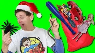 What's In The Christmas Bag? Song with Matt | Toys and Snakes? | Learn English Kids
