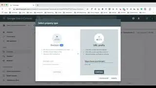 Google Search Console   Add New Property