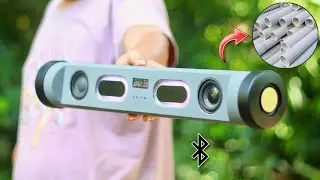 How to Make a  DIY Bluetooth Speaker Boombox using PVC pipe With Colorful LED Pattern