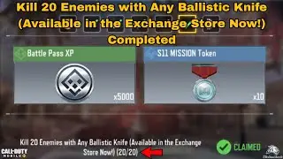 Kill 20 Enemies with Any Ballistic Knife (Available in the Exchange Store Now!) Cod Mobile 2023