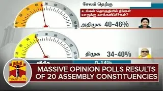 TN Elections 2016 : Massive Opinion Poll Results for 20 Assembly Constituencies - Thanthi TV